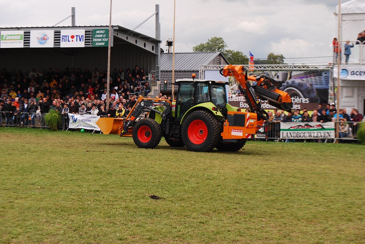 tractor with front loader in field