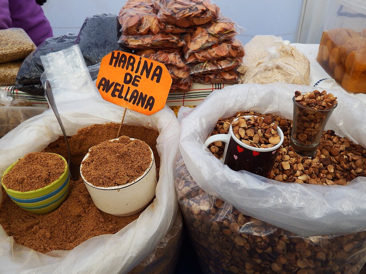 Hazelnut flour and whole hazelnuts for sale
