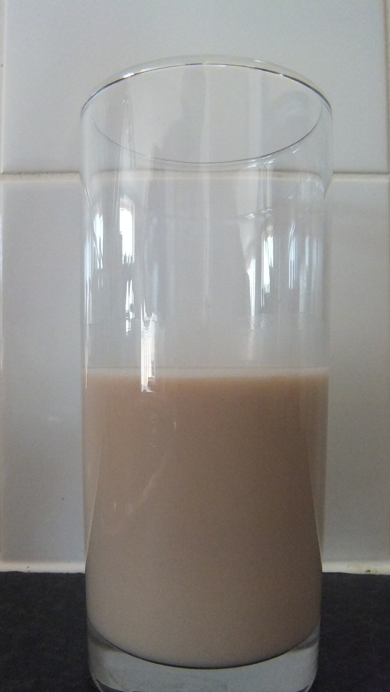 glass of hazelnut milk