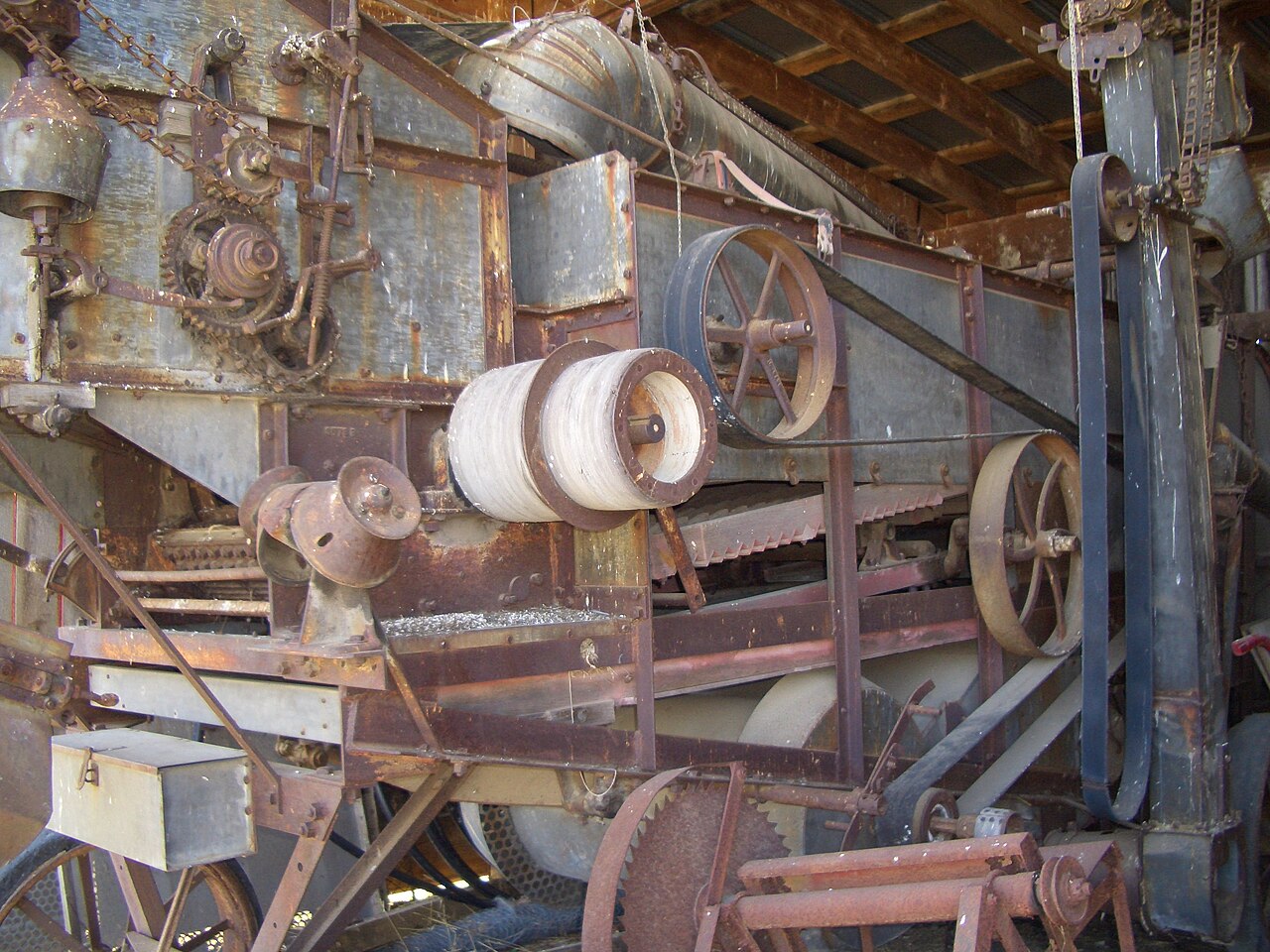rusty industrial processing machinery
