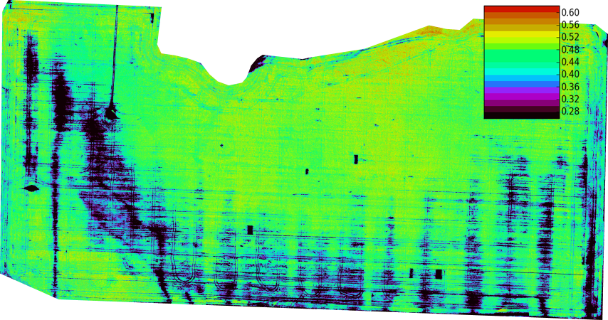 Digital agriculture soil moisture map